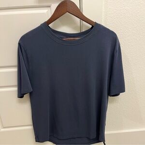 CALIA Women’s Navy Blue Top Short Sleeve Size Large